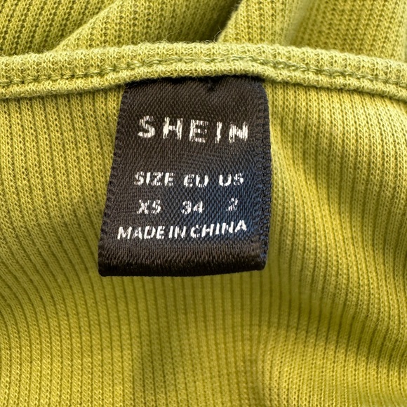 SHEIN Green Bodycon Mini Dress XS - Picture 4 of 4
